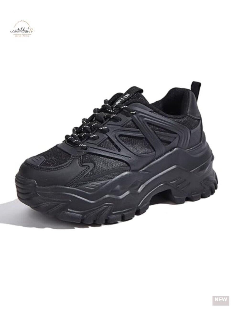 Chunky Platform Sneakers Women Comfortable Casual Tennis Walking Shoes Lace Up